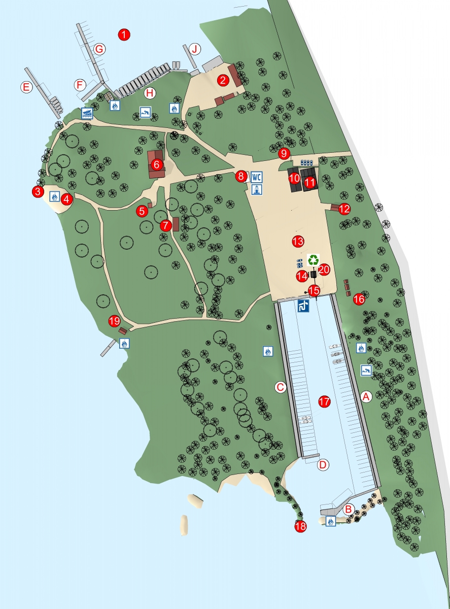 Karta över SSH:s klubbområde